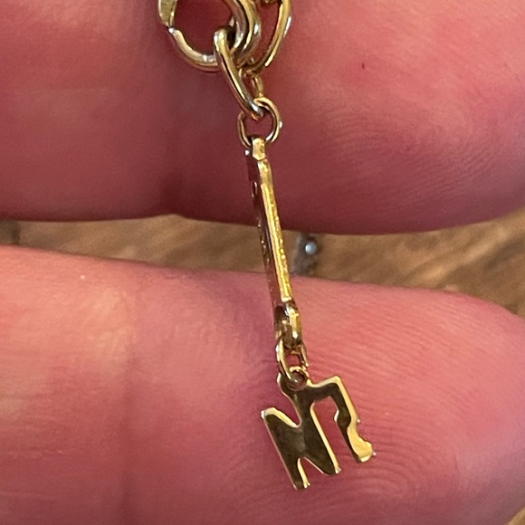 Nina Ricci Two Toned Bow Style Gold Plated & Stone Detailed Necklace - Picture 6 of 11